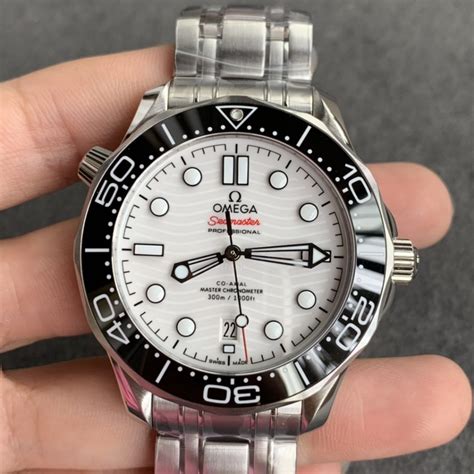 omega seamaster ceramic white replica|best omega seamaster homage watches.